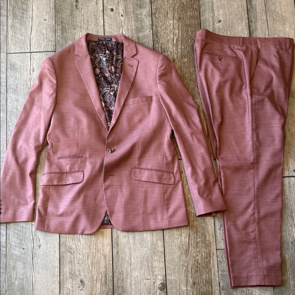 Men's Dusty Rose Suit Jacket & Pants